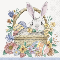 Friendly Bunnies Easter Dinner Napkins - 16 PK